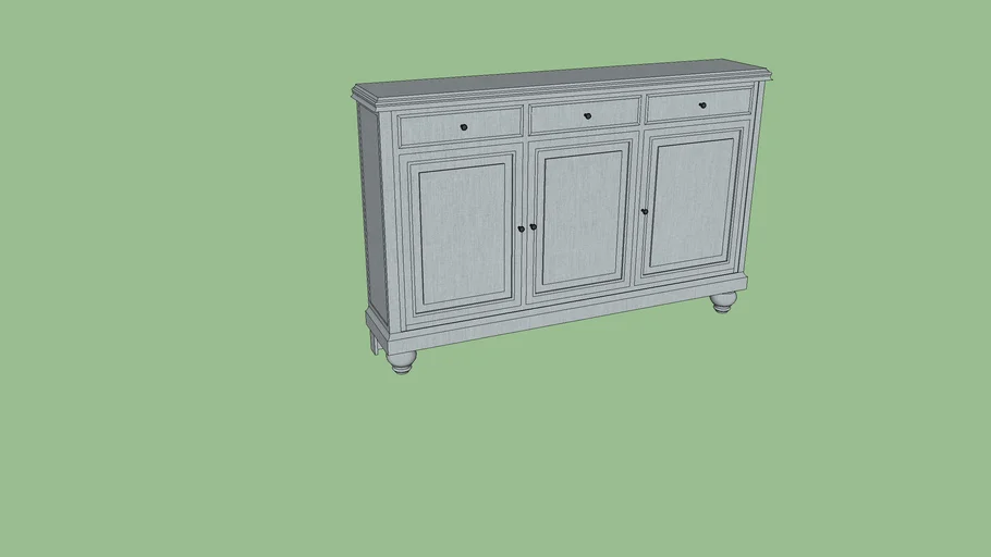 BALLARD DESIGNS MARTIN 3 DOOR CONSOLE