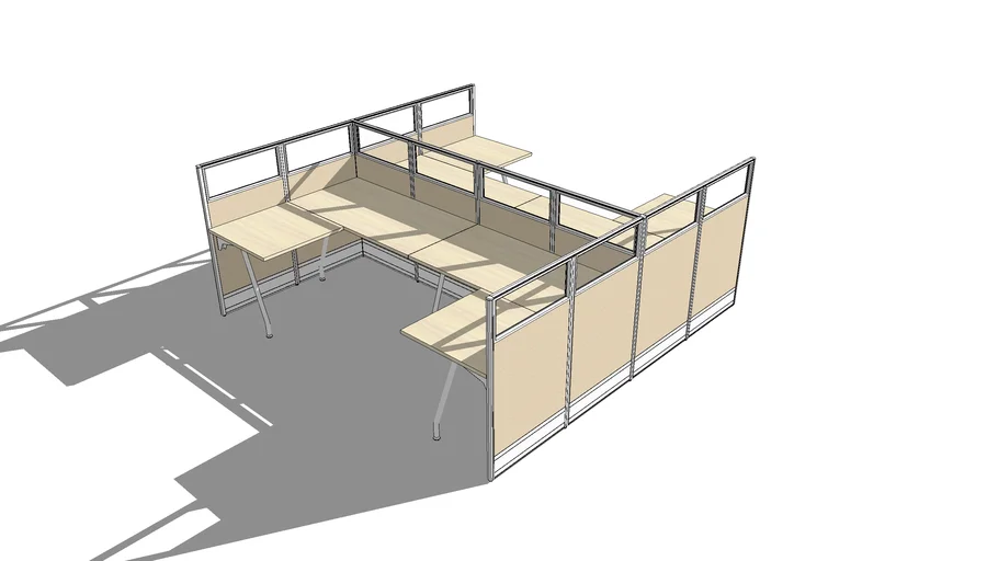 XLW L4 B1400 Cubicle by VINOTI Office