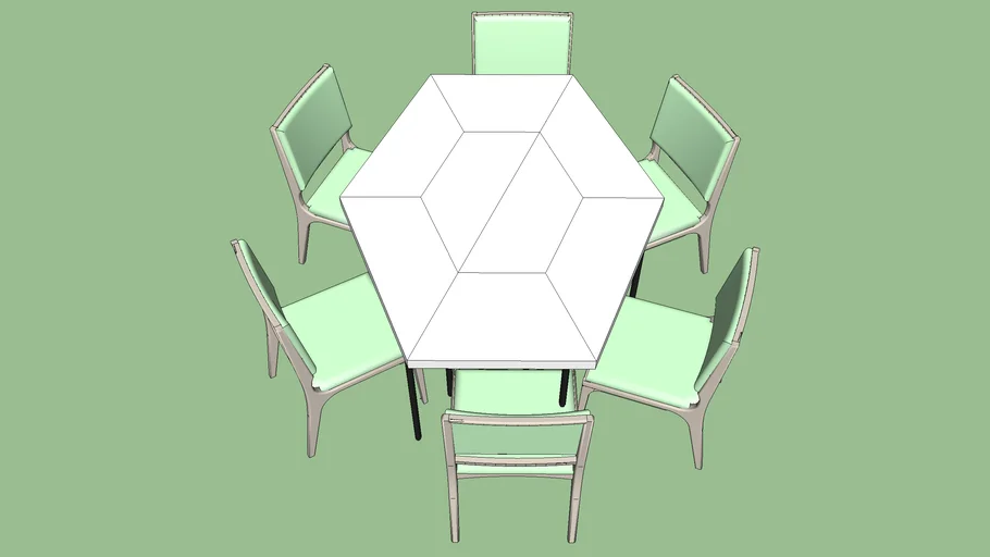 Mesa sextavada infantil