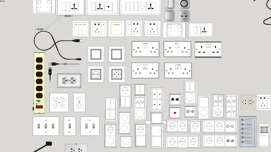 Apagadores, contactos, enchufes y más-electricidad