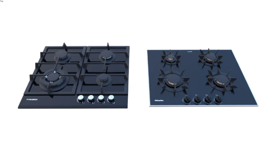 Gas Hobs (High Poly+Material)