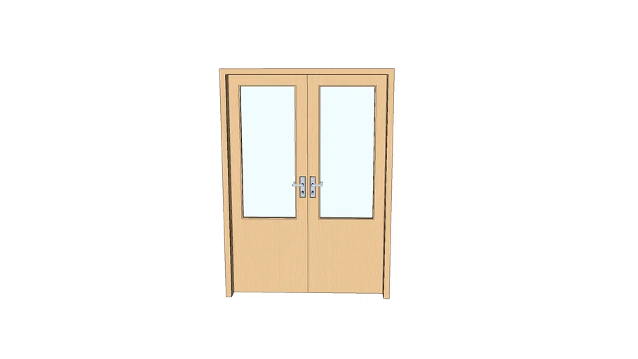 porta madeira  dupla 1,4m x 2m com vidro