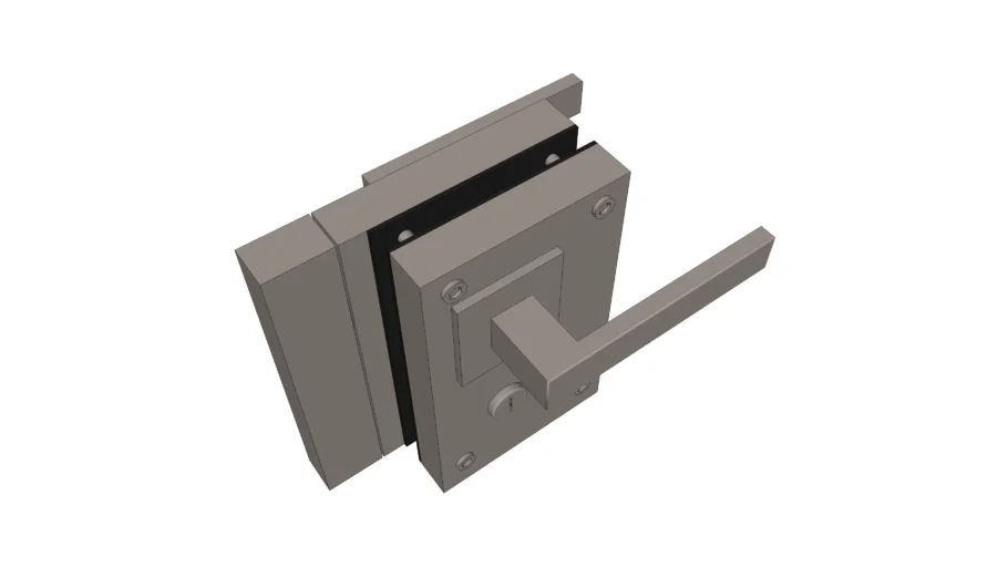 Cerradura de puerta de vidrio con llave