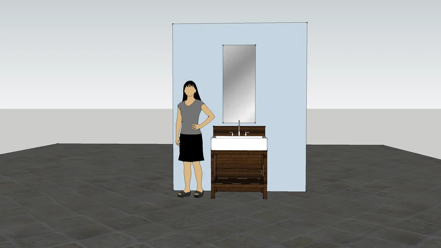 Lavatory & Mirror