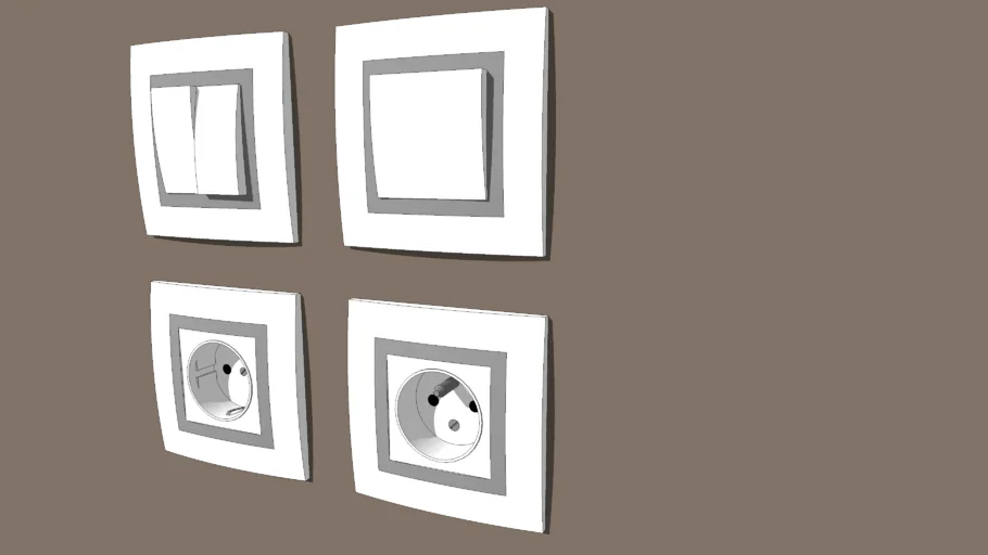 electric outlet and switch for light