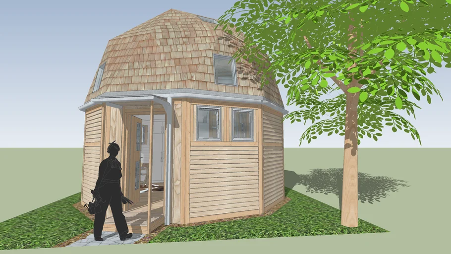 Tiny Geodesic Home for 1 (+1) Person