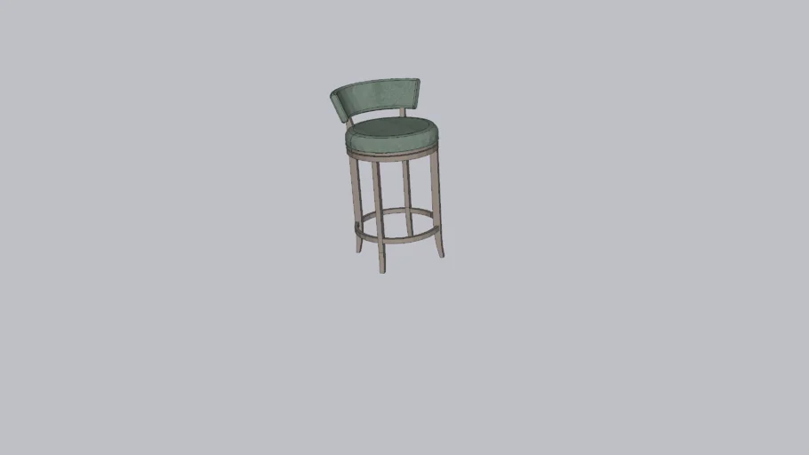 Bernhardt-Hirsch Fabric Counter Stool