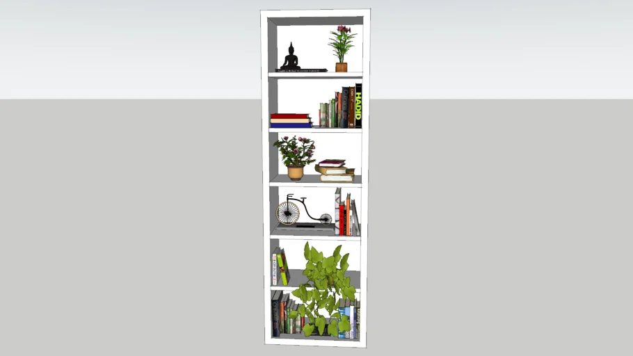 Estante simples decorada