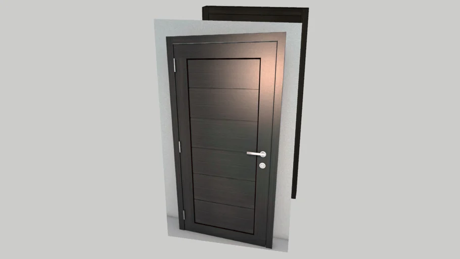 minimalist wooden door (vray ready)