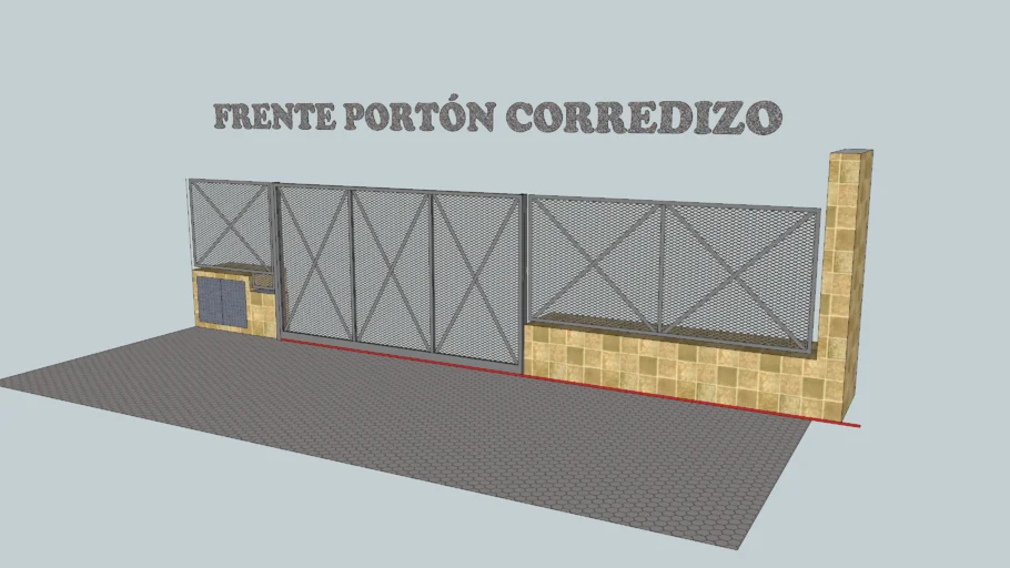 FRENTE PORTÓN CORREDIZO SOLO