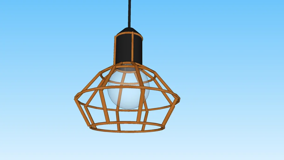 Luz Decorativa Madera Cesta