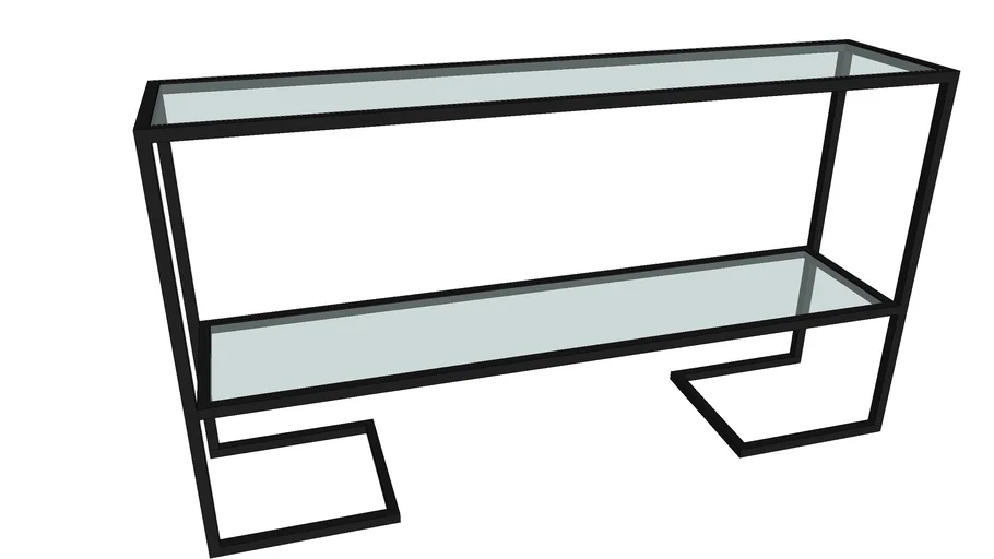 Glam Black Narrow Console Table