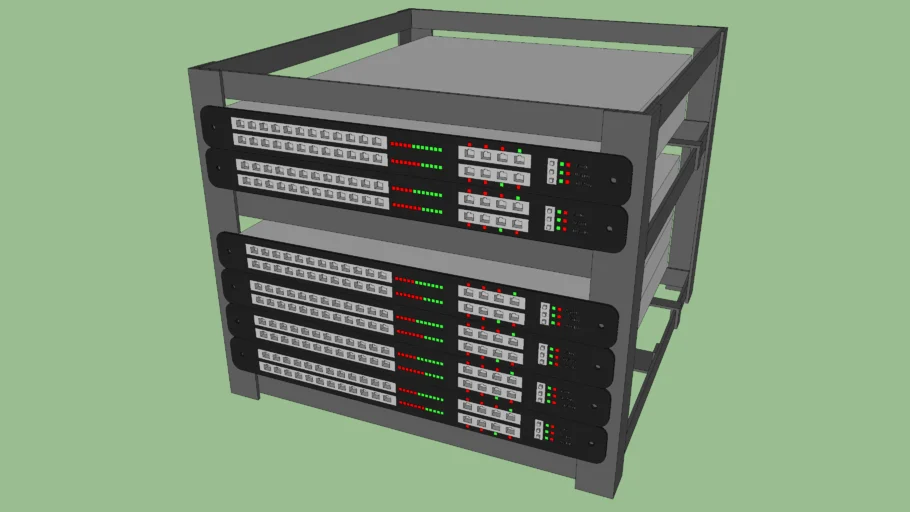 Server With Rack