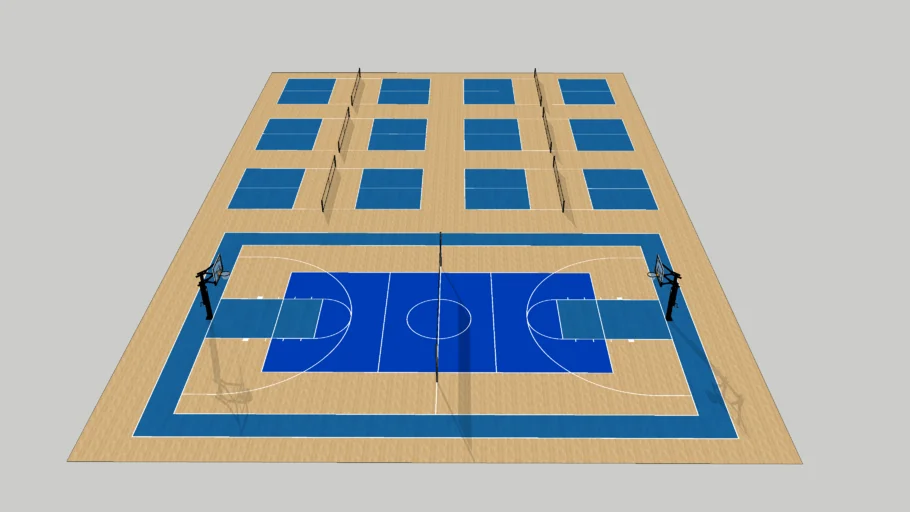 Preston Rec Center Indoor Basketball Pickleball Volleyball Courts