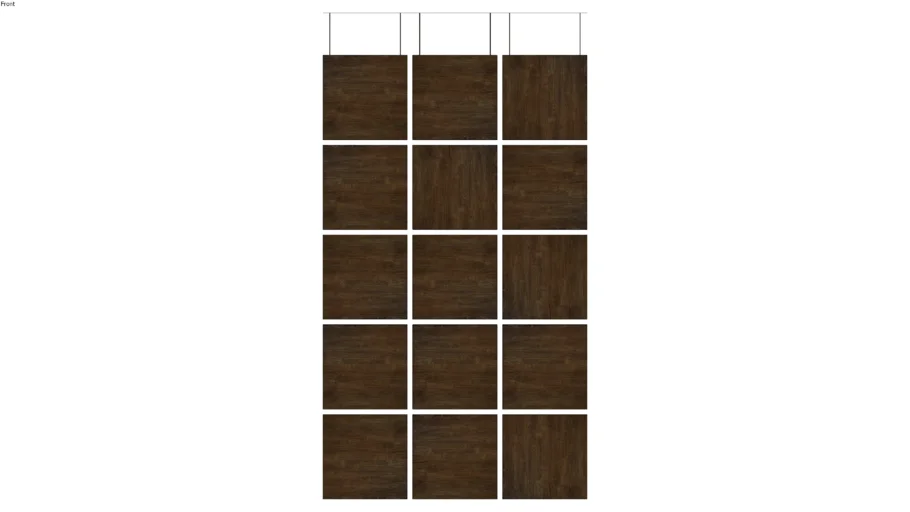 Wood Panels Room Divider - Ceiling Mounted