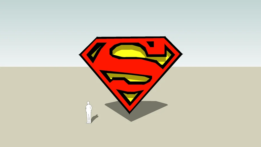 Superman Logo 3D