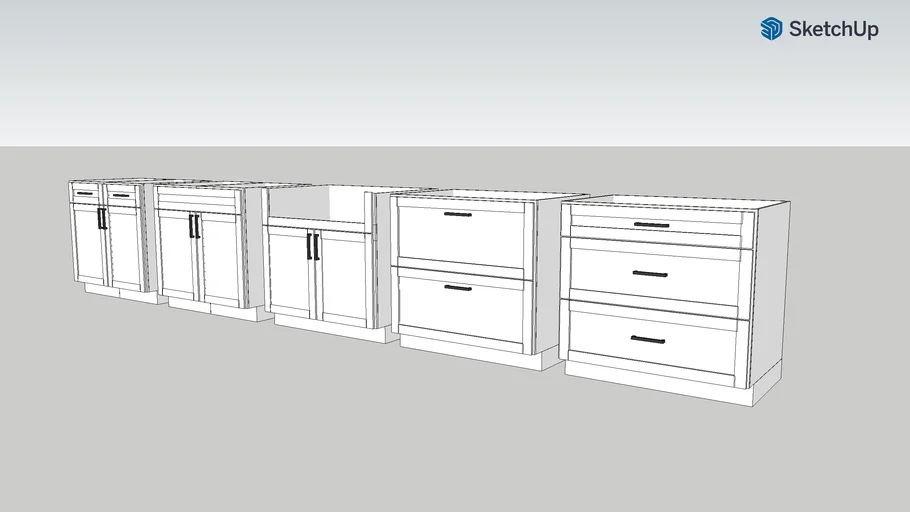 36”W SHAKER BASE KITCHEN CABINETS