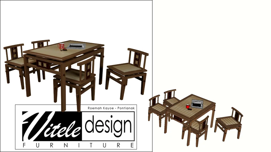 Meja Makan sentuhan Tradisional Jepang (Dining Set with Japanese Traditional touch))