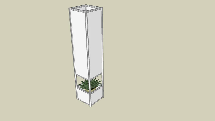 caja de luz y jardinera