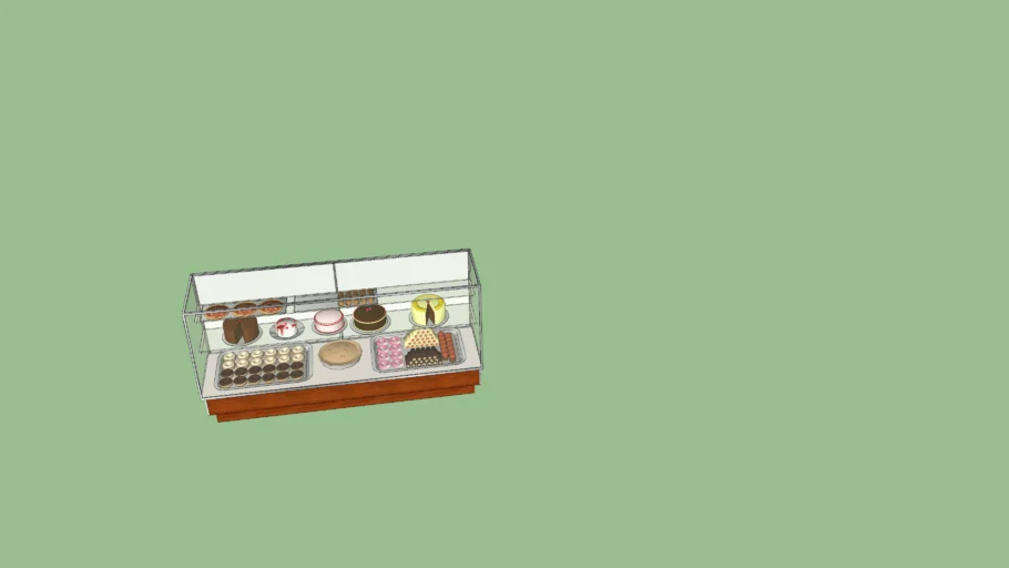 vitrine de doces e salgados