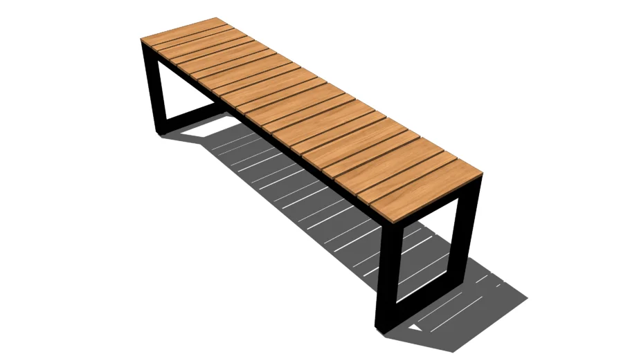 Banc jardin bois metal ZICO