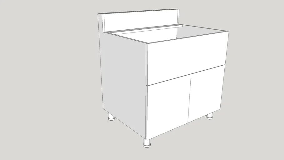 Bar-backed Farmhouse Sink Base