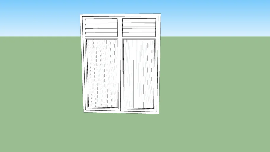 Puertas aluminio con romanillas