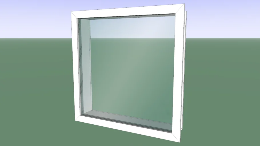 Square Fixed Detailed Window With Triple Glazing