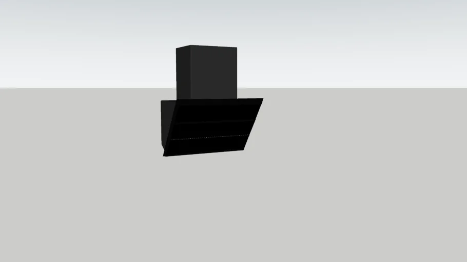 Angular chimney for kitchen vray ready with proper proportions