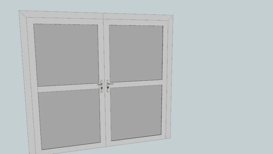 Simple aluminium doble wide door