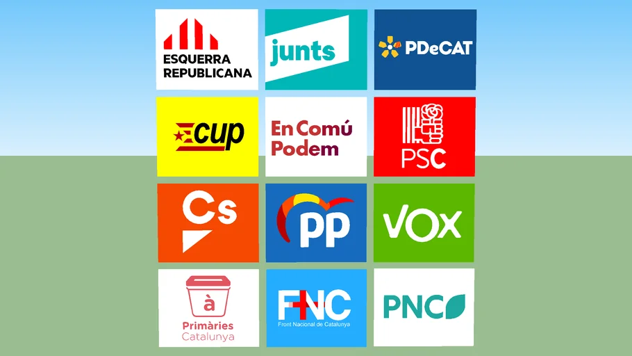 Logos de los partidos políticos de Catalunya (2021)