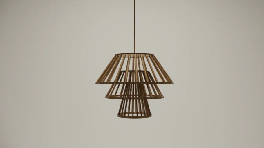 DECALIVING - Layered Bamboo Hanging Lamp
