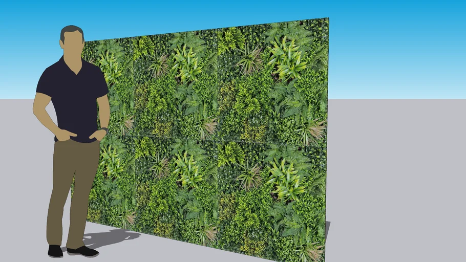 Modular Green Wall Low Poly
