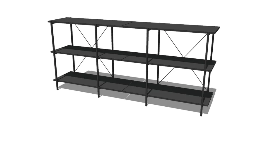 Industrial style shelving unit