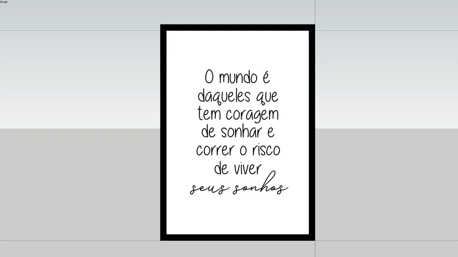 Quadro Decorativo Frase