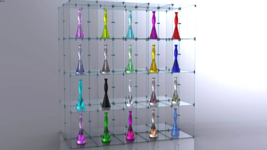 Double Sided Glass Cube Display by Smart Fixtures