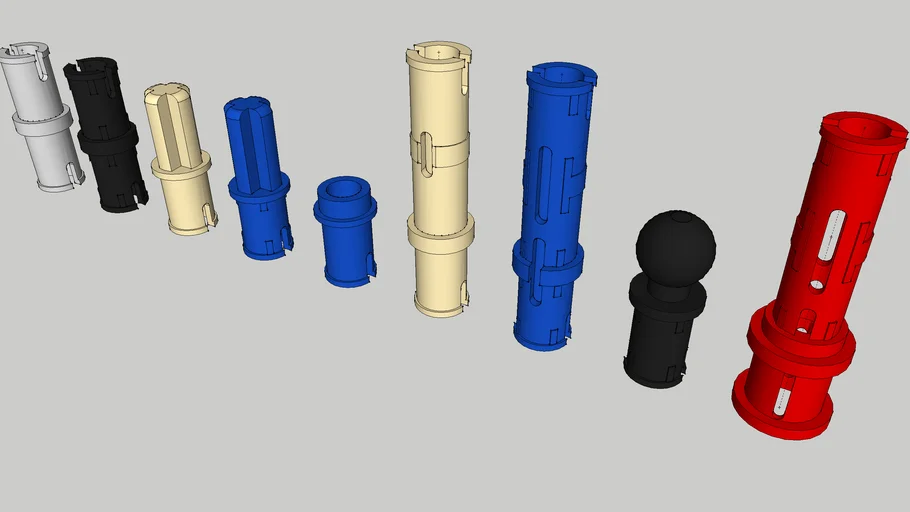 LEGO TECHNIC - Straight pin connectors