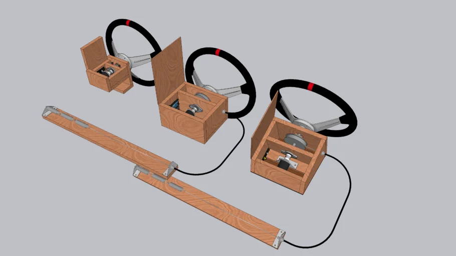 DIY Spring Center Return Racing Sim Wood Simple Steering Wheel