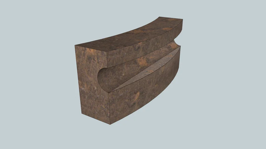 Jardinera chasnera curva, piedra artificial Bassalto