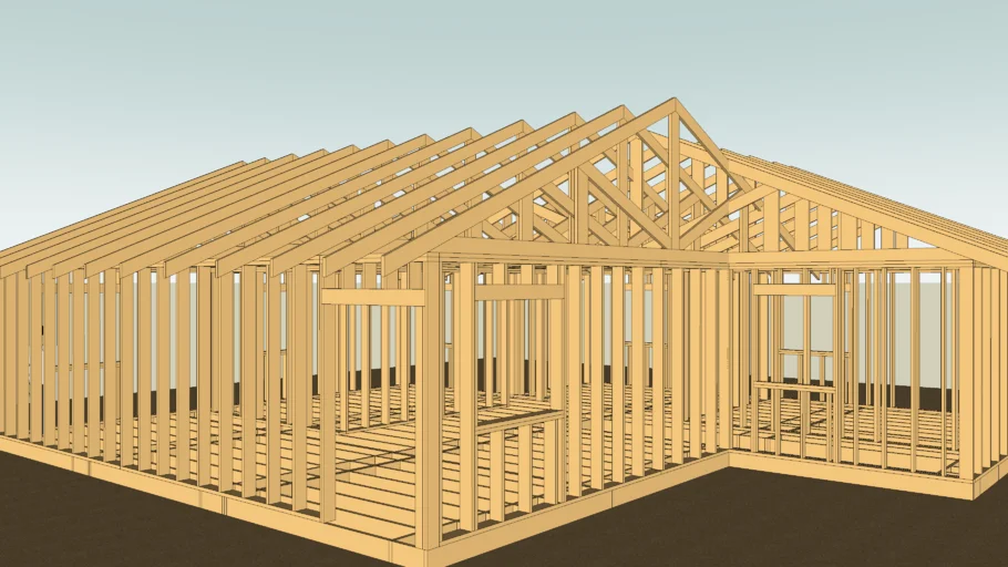 Framed Full Size House.