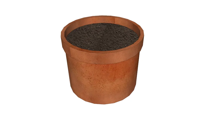 Vaso de cerâmica terracota