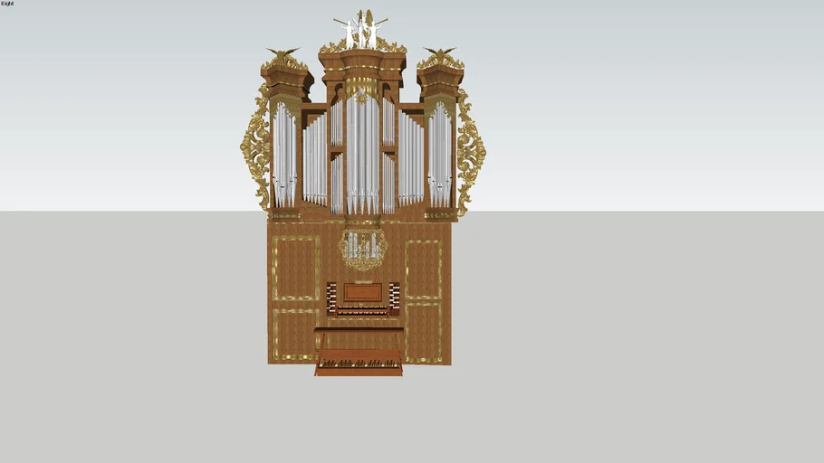 Pipe Organ with baroque style casework