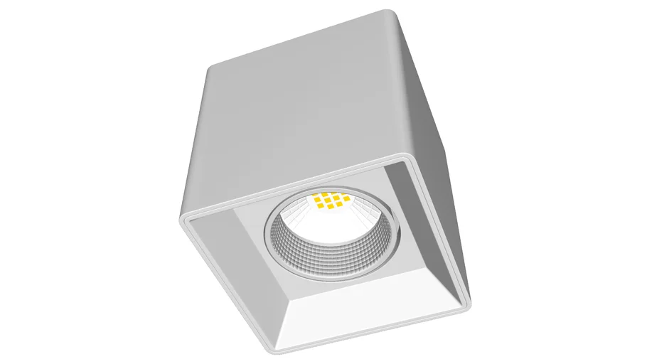 Square surface mounted spotlight