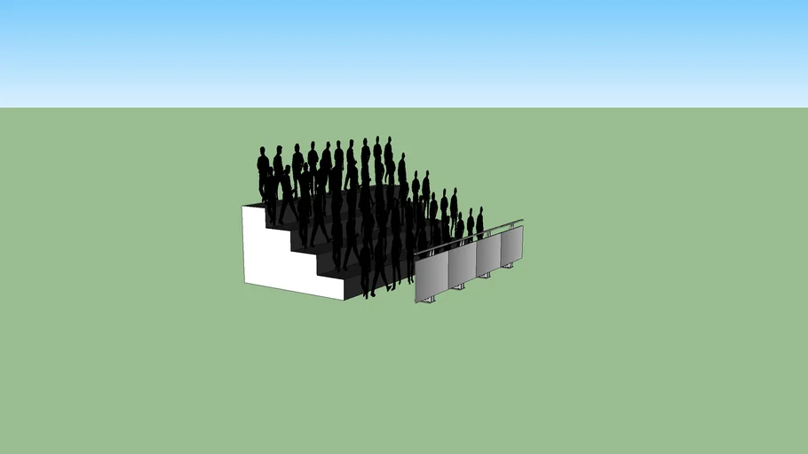 personas en gradas | 3D Warehouse