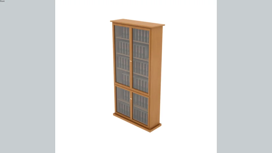 Wooden Book Shelf with Glass Door