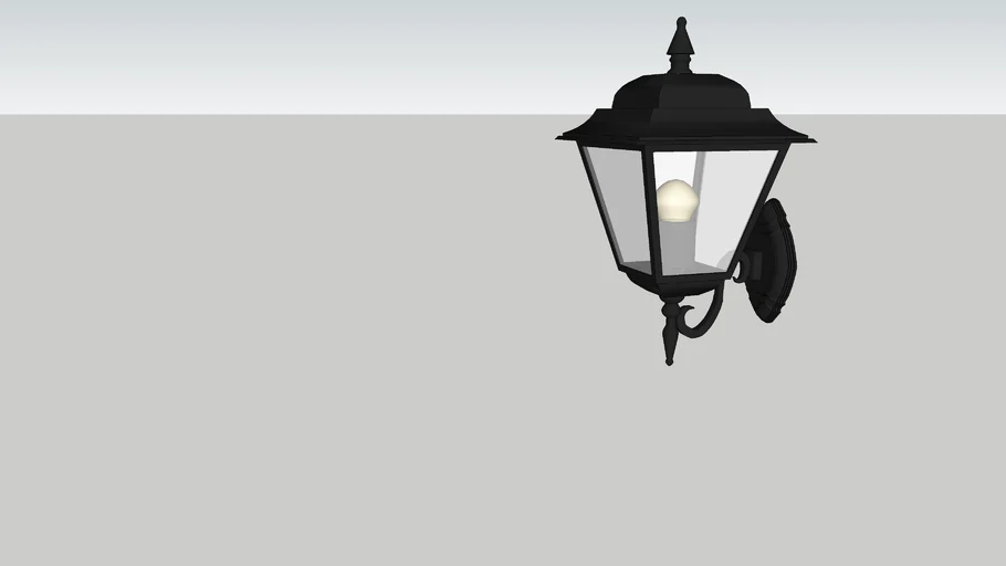 ARANDELA DE PAREDE COLONIAL EXTERNO ALUMÍNIO E VIDRO PRETO E TRANSPARENTE - PORTOFINO AR2170