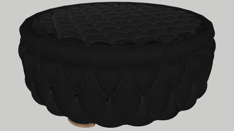 Puff 8600 Couro Preto