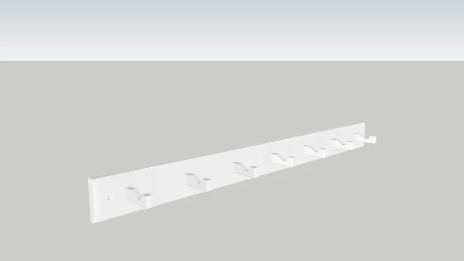 IKEA Kubbis Rack with 7 hooks, white