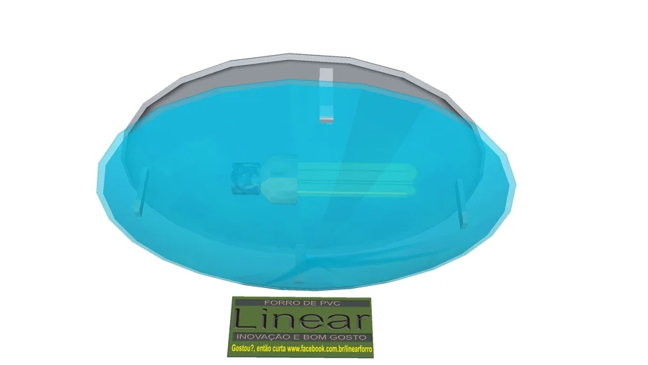Luminária bacia Linear forro PVC