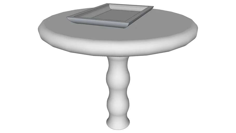 Table with plate